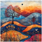 Autumn Hills Embroidered Art Print 3