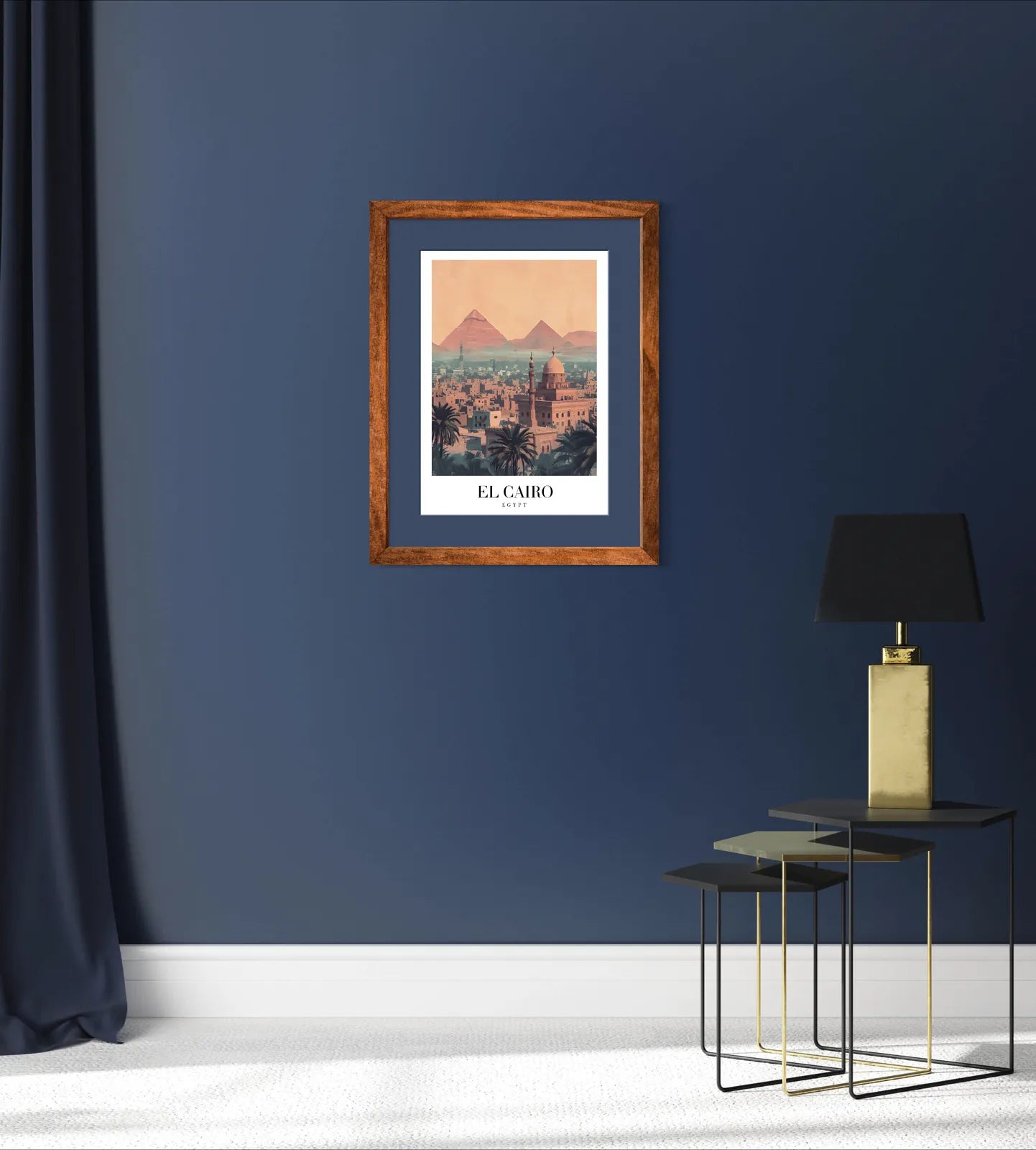 Cairo Art Print With Pyramids And Sandy-Hued Cityscape 2