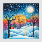 Amber Sunrise Winter Art Print Enchanted Snowy Morning 1