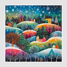 Pastel Winter Hills Art Print Enchanted Snowy Scene 1