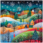 Colourful Winter Hills Art Print Enchanted Snowy Scene 3