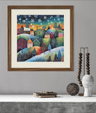 Bright Pastel Winter Hills Art Print Enchanted Snowfall 2