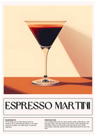 Espresso Martini Art Print – Moody Retro Cocktail Decor 3