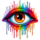 Bright Paint Drip Eye Digital Art Print 3