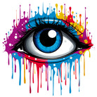 Paint Splash Of An Eye Digital Art Print 3