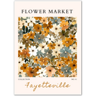 Fayetteville Flower Market Art Print with Soft Neutral Blooms and Layered Foliage