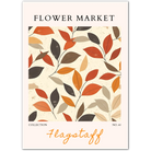 Flagstaff Flower Market Art Print with Painterly Peonies in Autumn Hues