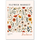 Galene Wildflower Art Print with Delicate Meadow Botanicals and Light Vintage Style
