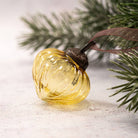 Gold Lustre Lantern Handmade Glass Christmas Bauble