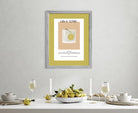 Gin and Tonic Art Print – Retro Peach and White Bar Decor 2