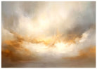 Abstract Golden Glow in Grey Skies Art Print 1