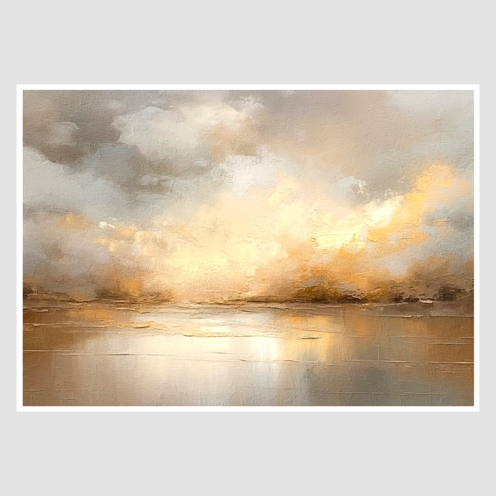 Bronzed Waters and Glowing Sun Art Print 1