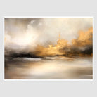 Vibrant Gold Above Dark Horizon Art Print 1