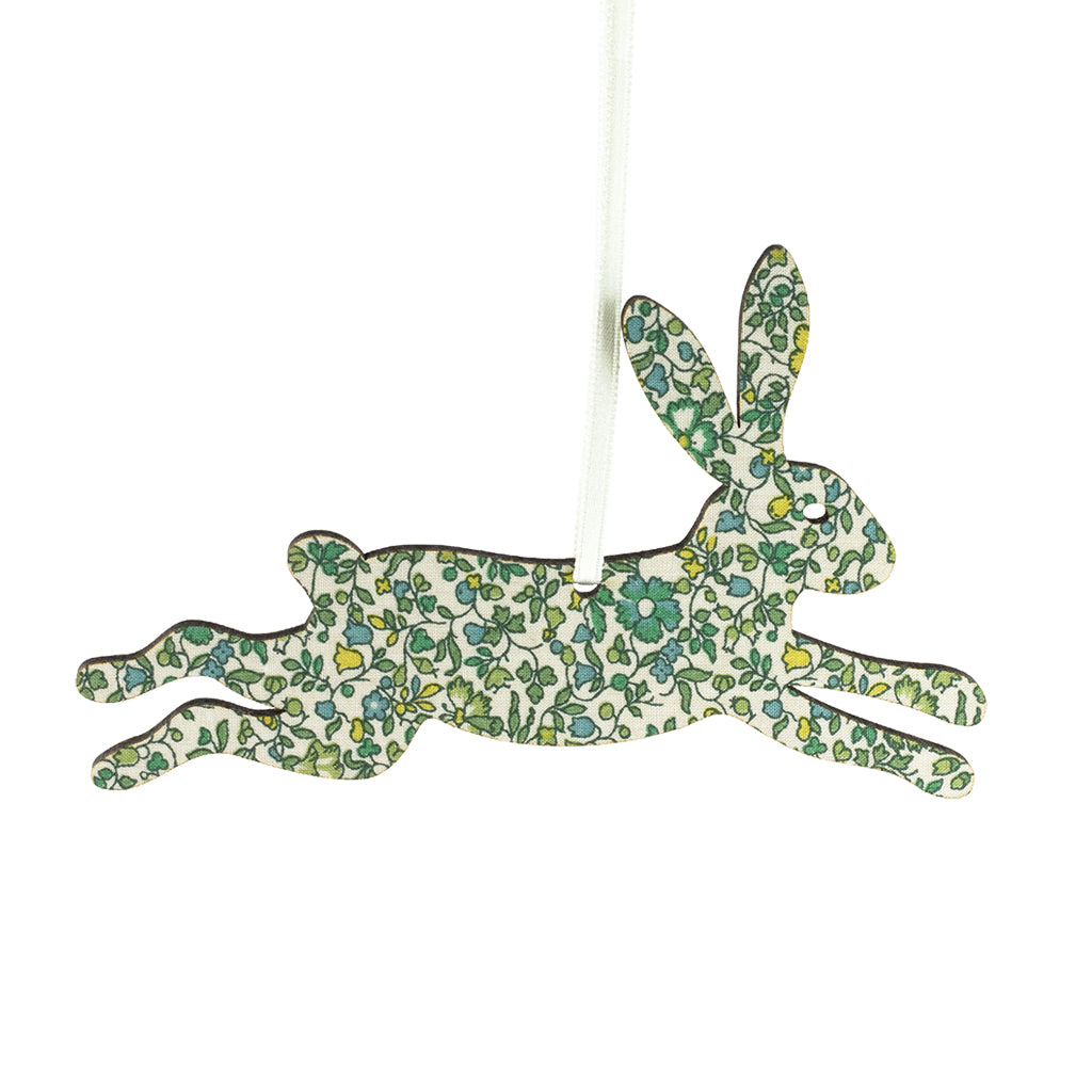 Leaping Liberty Hare in Katie and Millie Blossom Print