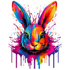 Bright Paint Splash Hare Art Print 3