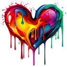 Paint Splash Heart Digital Art Print 3