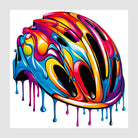 Rainbow paint Colour Helmet Art Print 1