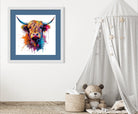 Burst Of Colours Highland Cow Art Print 2