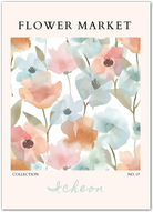 Icheon Soft Bloom Watercolour Art Print – Korean-Inspired Floral Wall Decor