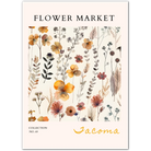 Jacoma Dried Wildflower Botanical Art Print – Autumn Herbarium Style