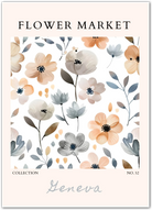 Jeneva Soft Neutral Bloom Print – Elegant Swiss-Inspired Minimal Floral Art