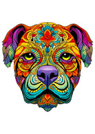 Ornate Paint Design Dog Art Print 3