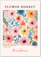 Krakow Garden Delight Floral Art Print – Polish Springtime Wall Decor