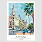 Kraków Corner Building with Café Art Print 1