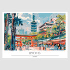 Kyoto Cityscape with Pagoda and Skyscrapers Art Print 1