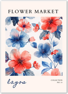 Lagos Tropical Bloom Watercolour Art Print – Vibrant African Floral Style