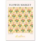 Lisbon Azulejo-Inspired Floral Print – Vibrant Portuguese Pattern Art
