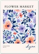 Lyon Provence Bloom Watercolour Print – French Botanical Elegance
