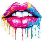 Rainbow Paint Luscious Lips Art Print 3