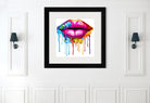 Paint Splash Explosion Pouting Lips Art Print 2