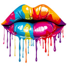 Paint Splash Explosion Seductive Lips Art Print 3