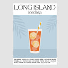 Long Island Iced Tea Art Print – Retro Aqua & Fern Decor 1