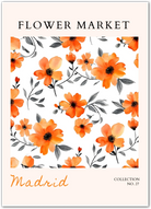 Madrid Flamenco Garden Art Print – Expressive Spanish Floral Wall Art