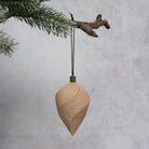 Mushroom Malayah Ribbed Handmade Glass Christmas Ornament