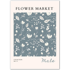 Malé Midnight Garden Art Print – Minimalist Maldivian Floral Design