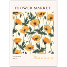 Manama Golden Poppy Bloom Print – Botanical Bahrain Floral Wall Art