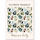 Mexico City Flower Market Print – Earthy Watercolour Foliage Art