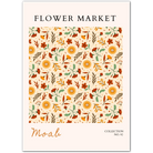 Moab Desert Bloom Art Print – Warm Terracotta Wildflower Pattern