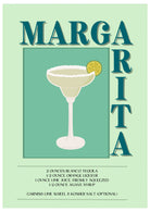 Margarita Art Print – Green Retro Cocktail Decor 3