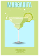 Margarita Art Print – Bold Lime Green & Powder Blue Decor 3