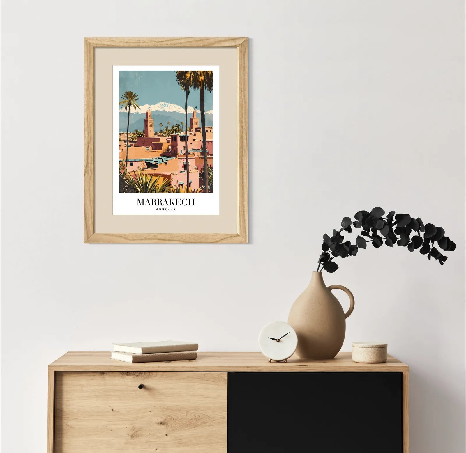 Marrakech Art Print With Golden Architecture 2