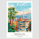 Medellín Town Building with Balconies Art Print 1