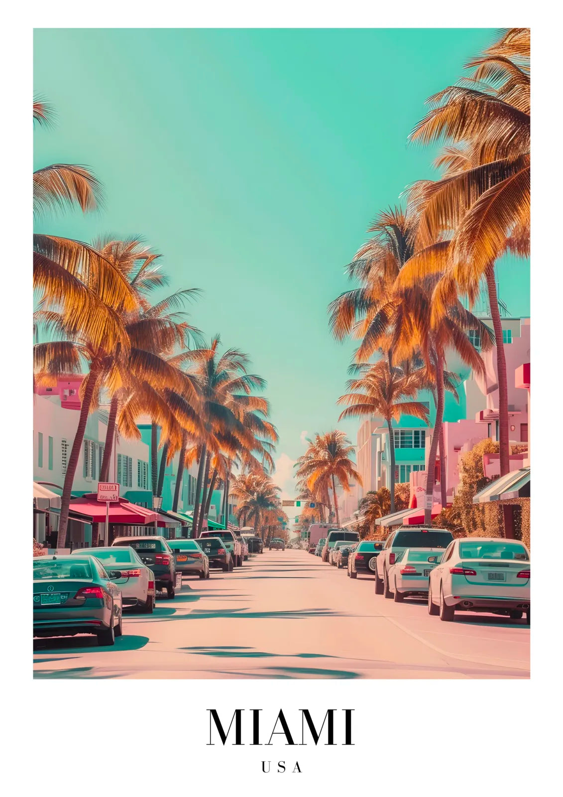 Downtown Miami In Summer Art Print 3