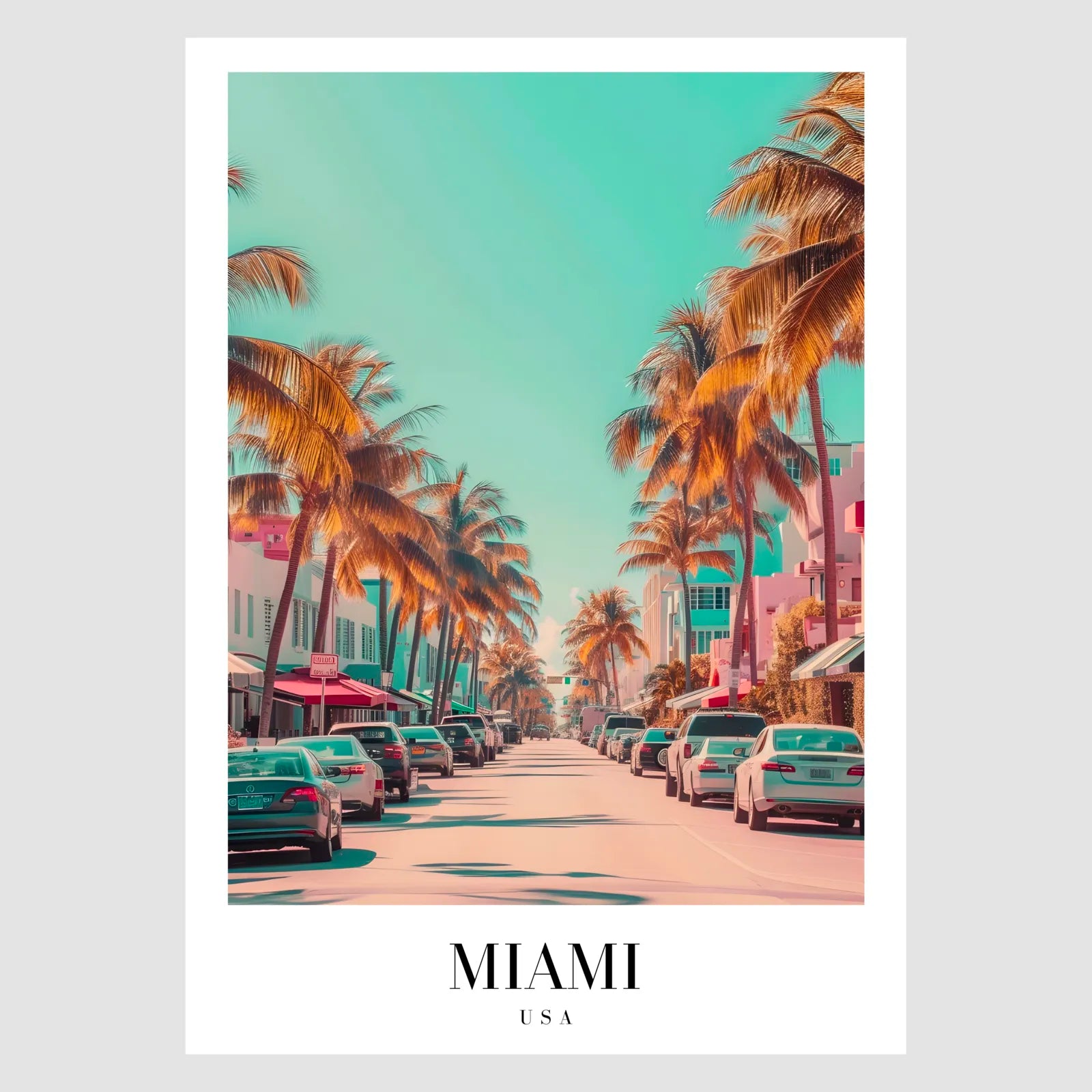 Downtown Miami In Summer Art Print 1