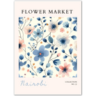 Dusky Blue Blooms – Nairobi Botanical Illustration Print
