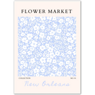 Blue Blossom Reverie – New Orleans Floral Art Print